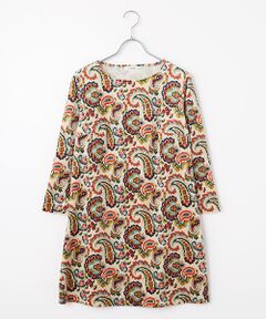 TABASA / タバサ チュニック | ピケベロア×ペイズリープリントチュニック