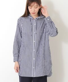 TABASA / タバサ チュニック | リップルギンガムチェックシャツチュニック