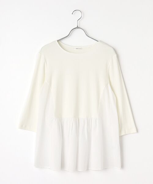 TABASA/タバサ ローン×フライス ドッキングチュニック オフ F TABASA/タバサ ローン×フライス ドッキングチュニック オフ F