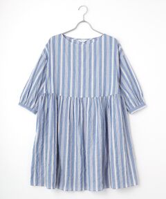 TABASA / タバサ チュニック | シャーリングストライプチュニック
