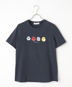 Re PAPAS PROJECT パンジー刺繍Tシャツ