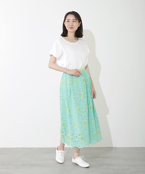 TABASA / タバサ ロング・マキシ丈スカート | フラワーカットワーク刺繍スカート | 詳細9
