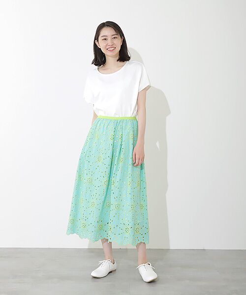 TABASA / タバサ ロング・マキシ丈スカート | フラワーカットワーク刺繍スカート | 詳細10