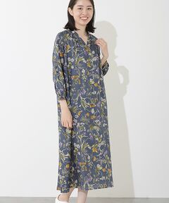 TABASA / タバサ ロング・マキシ丈ワンピース | リネンフラワープリントワンピース