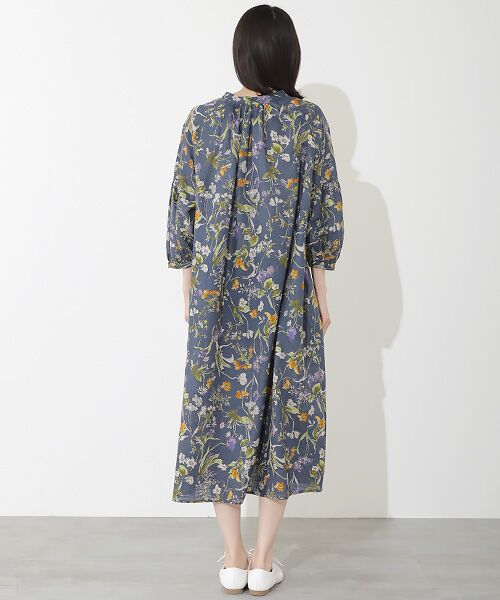 TABASA / タバサ ロング・マキシ丈ワンピース | リネンフラワープリントワンピース | 詳細11