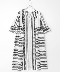 TABASA / タバサ ロング・マキシ丈ワンピース | インドエスニックジャガードワンピース