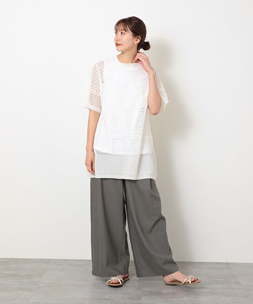 TABASA / タバサ チュニック | ギマメッシュボーダーチュニック | 詳細4