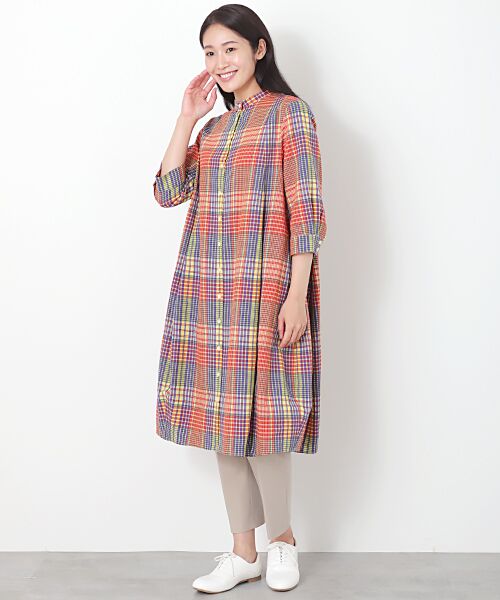 TABASA / タバサ ロング・マキシ丈ワンピース | マドラス風チェックワンピース | 詳細9