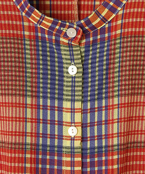 TABASA / タバサ ロング・マキシ丈ワンピース | マドラス風チェックワンピース | 詳細5