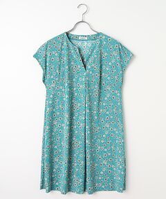 TABASA / タバサ チュニック | スムース×チンツプリントチュニック