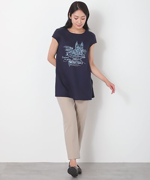 TABASA / タバサ Tシャツ | リネン天竺×メッセージプリントTシャツ | 詳細9