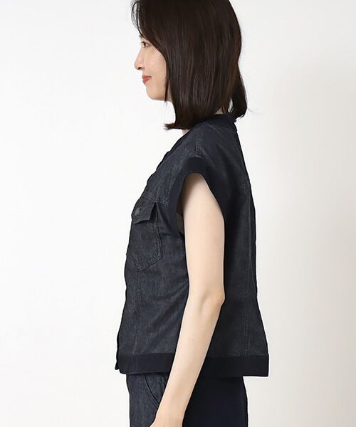 TABASA / タバサ ベスト | 6.5ozムラ糸デニムベスト | 詳細6