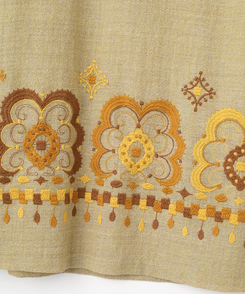 TABASA / タバサ チュニック | ウールガーゼ×レトロフラワー刺繍チュニック | 詳細1