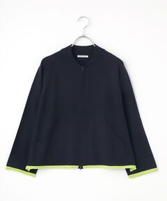 TABASA / タバサ カーディガン・ボレロ | アクリル/ウール混天竺ニットブルゾン