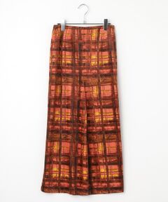 TABASA / タバサ その他パンツ | クラッシュベロア×タータンチェックプリントパンツ