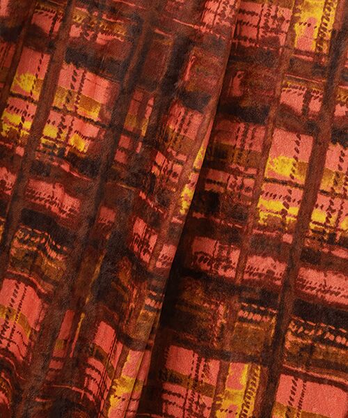 TABASA / タバサ その他パンツ | クラッシュベロア×タータンチェックプリントパンツ | 詳細1