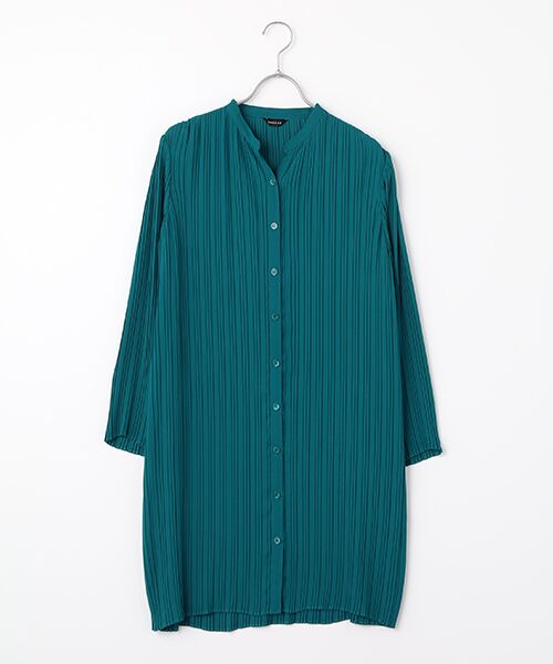TABASA/タバサ ジョーゼットプリーツチュニック ブルーグリーン F