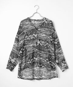 TABASA / タバサ シャツ・ブラウス | シフォン×アブストラクトプリントブラウス