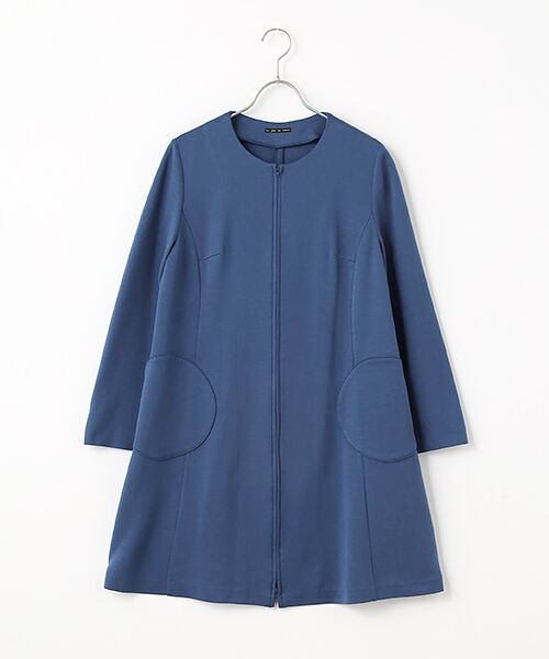 TABASA/タバサ ダンボールニットノーカラーコート コン F TABASA/タバサ ダンボールニットノーカラーコート コン F