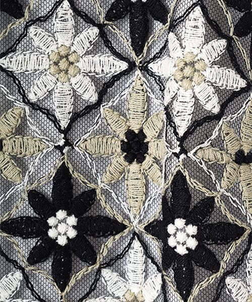 TABASA / タバサ ロング・マキシ丈ワンピース | ダイヤフラワー刺繍ワンピース | 詳細1