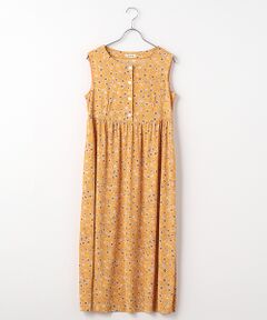 TABASA / タバサ ロング・マキシ丈ワンピース | スムース×チンツプリントワンピース