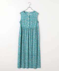 TABASA / タバサ ロング・マキシ丈ワンピース | スムース×チンツプリントワンピース