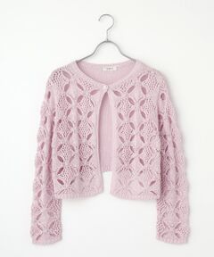 TABASA / タバサ カーディガン・ボレロ | 和紙混カギ針風カーディガン