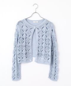 TABASA / タバサ カーディガン・ボレロ | 和紙混カギ針風カーディガン