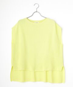 TABASA / タバサ ベスト | コットン/アセテート天竺スリーブレスセーター