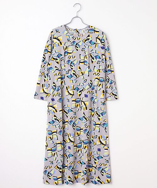 TABASA / タバサ ロング・マキシ丈スカート | スムース×幾何フラワープリントワンピース | 詳細11