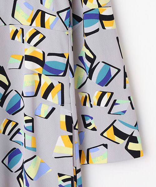 TABASA / タバサ ロング・マキシ丈スカート | スムース×幾何フラワープリントワンピース | 詳細3