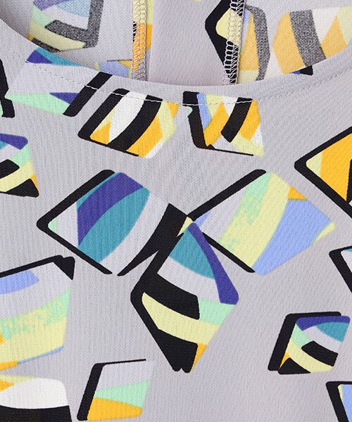 TABASA / タバサ ロング・マキシ丈スカート | スムース×幾何フラワープリントワンピース | 詳細5