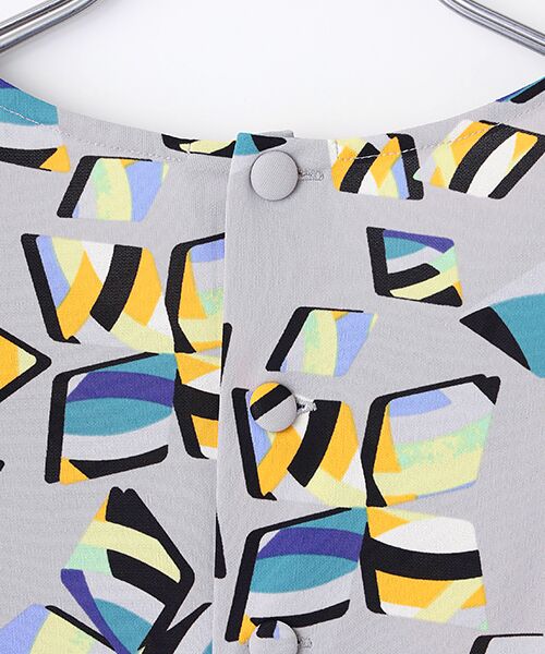 TABASA / タバサ ロング・マキシ丈スカート | スムース×幾何フラワープリントワンピース | 詳細6