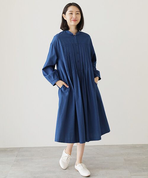 TABASA / タバサ ロング・マキシ丈ワンピース | シャンブレーデニムシャツワンピース | 詳細6