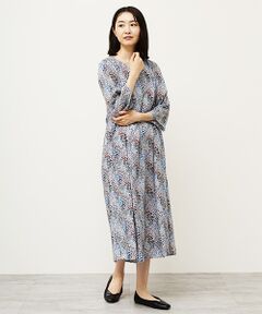 TABASA / タバサ ロング・マキシ丈ワンピース | レーヨンローン×モザイクプリントワンピース