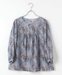 TABASA / タバサ シャツ・ブラウス | レーヨンローン×モザイクプリントブラウス