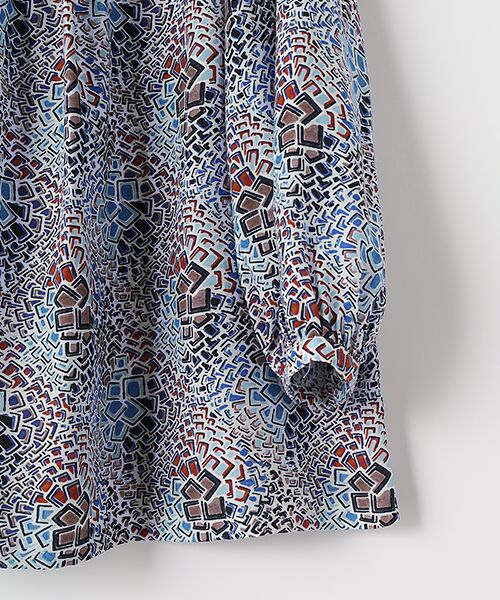 TABASA / タバサ シャツ・ブラウス | レーヨンローン×モザイクプリントブラウス | 詳細4