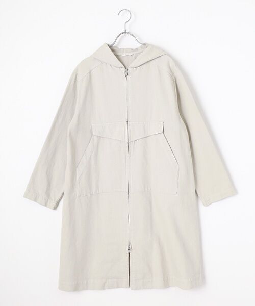 TABASA/タバサ コットン/リネンデニムコート グレー F TABASA/タバサ コットン/リネンデニムコート グレー F