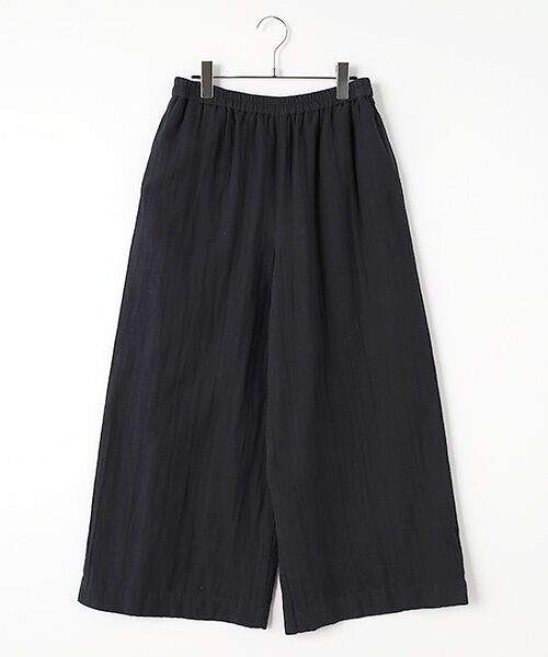 TABASA/タバサ コットン/リネン接結パンツ クロ F TABASA/タバサ コットン/リネン接結パンツ クロ F