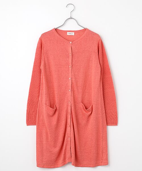 TABASA / タバサ カーディガン・ボレロ | リネンカーディガン（ピンク）