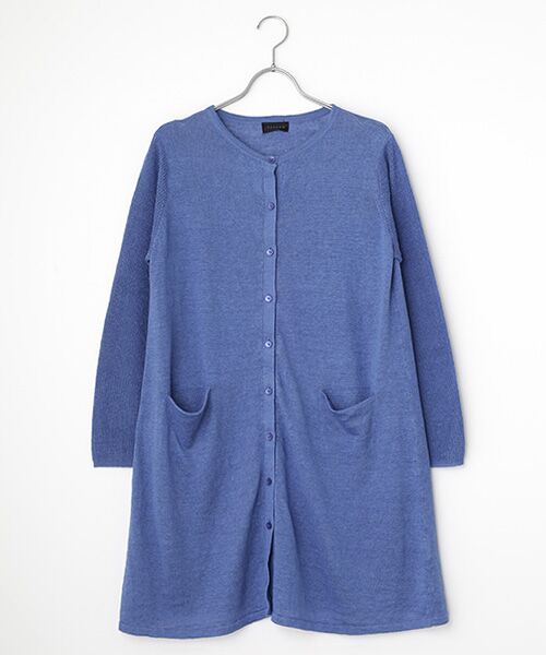 TABASA / タバサ カーディガン・ボレロ | リネンカーディガン（ブルー）