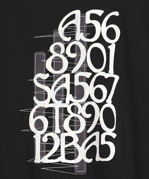 TABASA / タバサ チュニック | レーヨンベア天竺×ロゴプリントチュニック | 詳細4