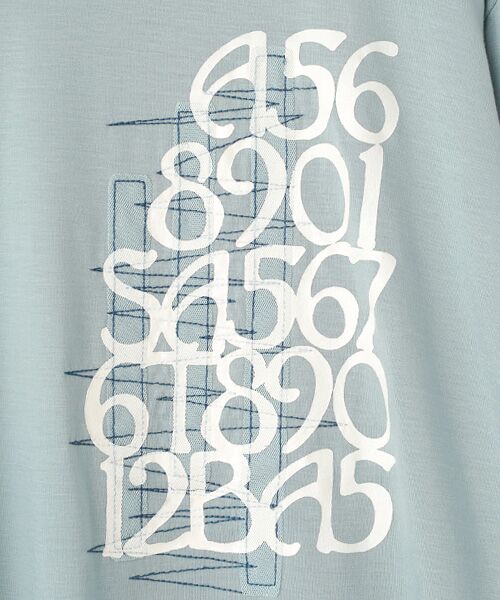 TABASA / タバサ Tシャツ | レーヨンベア天竺×ロゴプリントTシャツ | 詳細7