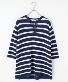 TABASA / タバサ チュニック | メッシュボーダーニットチュニック