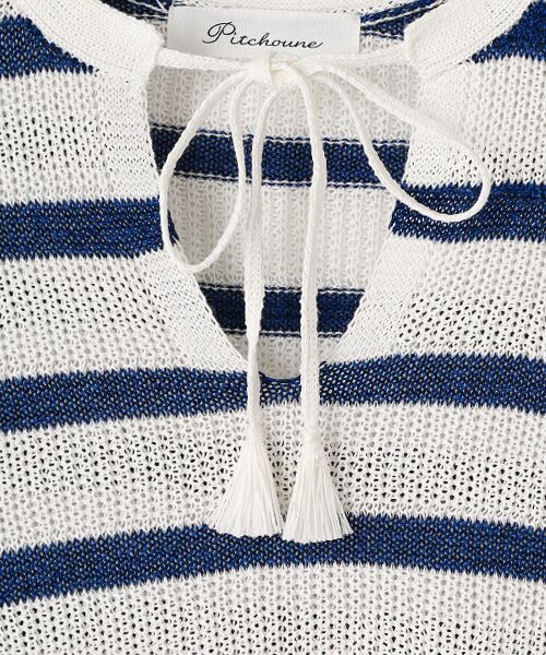 TABASA / タバサ チュニック | メッシュボーダーニットチュニック | 詳細1
