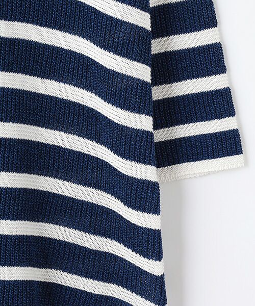 TABASA / タバサ チュニック | メッシュボーダーニットチュニック | 詳細4