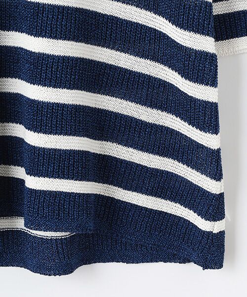 TABASA / タバサ チュニック | メッシュボーダーニットチュニック | 詳細5