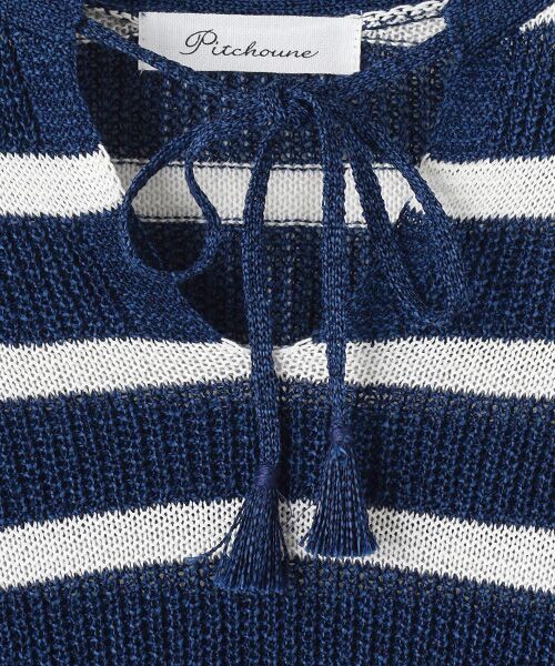 TABASA / タバサ チュニック | メッシュボーダーニットチュニック | 詳細6