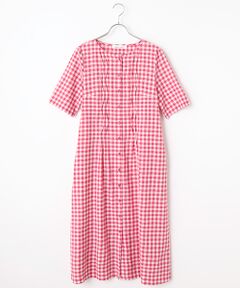 TABASA / タバサ ロング・マキシ丈ワンピース | コットンギンガムワンピース