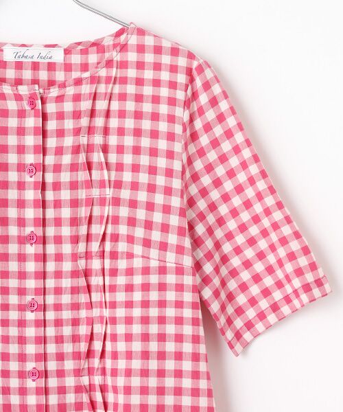 TABASA / タバサ ロング・マキシ丈ワンピース | コットンギンガムワンピース | 詳細2